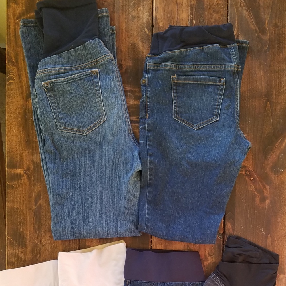 Bundle of maternity jeans and shorts